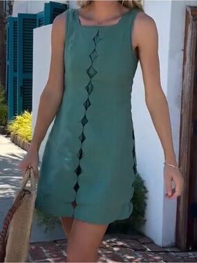 Mirth Barcelona Mini Dress in Laurel Green, Size M